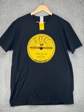 Johnny Cash Sun Records I Walk The Line Black T Shirt NWT Unisex Official Tee